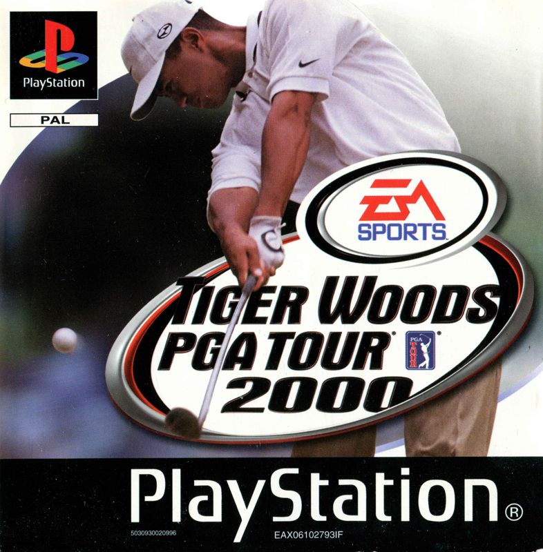 Tiger Woods PGA Tour 2000 box art for Playstation